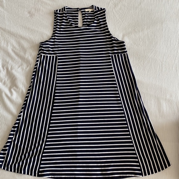 Copper Key Sleeveless, Striped Mini Dress - Picture 4 of 7